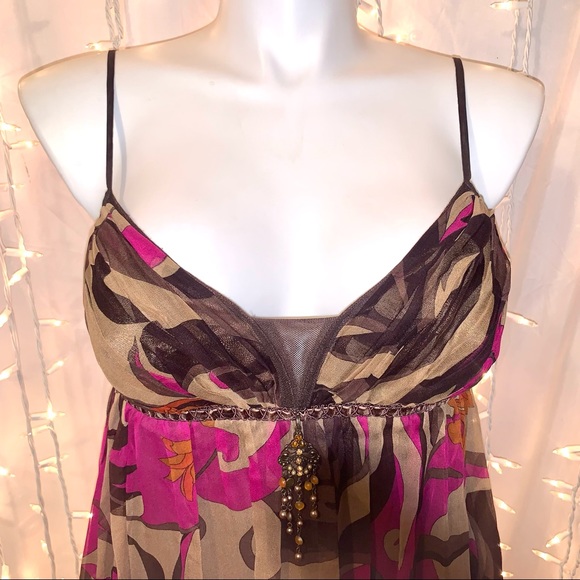 NICOLE MILLER ⭐️ 100% Silk Spaghetti Strap Dress - Picture 2 of 10